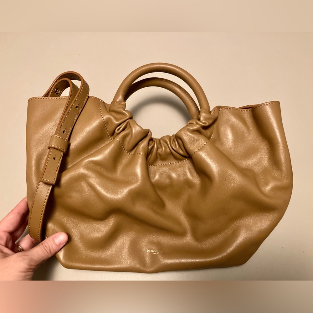 DeMellier Midi Los Angeles tote in Toffee calfskin